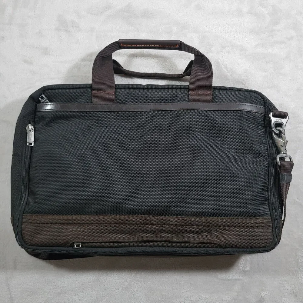 Tumi Carr Commuter Expansion Briefcase Hickory Brown 69618HKO Tech Laptop Bag